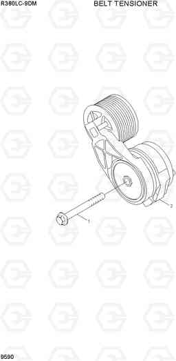 9590 BELT TENSIONER R380LC-9DM, Hyundai