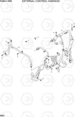 9600 EXTERNAL CONTROL HARNESS R380LC-9DM, Hyundai