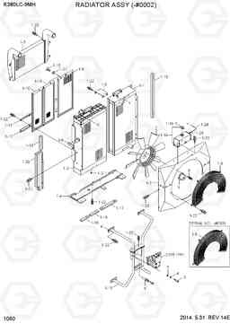 1060 RADIATOR ASSY (-#0002) R380LC-9MH, Hyundai