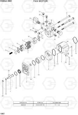 1067 FAN MOTOR R380LC-9MH, Hyundai