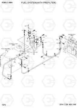 1075 FUEL SYSTEM(WITH PREFILTER) R380LC-9MH, Hyundai