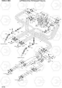 3110 UPPER HYD PIPING(ATTACH) R380LC-9MH, Hyundai