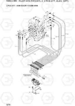 3270 PILOT HYD PIP(CNTL2, 2PCS ATT, ELE, OPT) R380LC-9MH, Hyundai