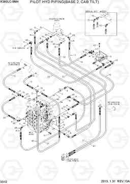 3310 PILOT HYD PIPING(BASE 2, T/CAB, STD) R380LC-9MH, Hyundai