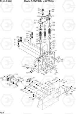 4070 MAIN CONTROL VALVE(3/4) R380LC-9MH, Hyundai