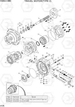 4125 TRAVEL MOTOR(TYPE 2) R380LC-9MH, Hyundai