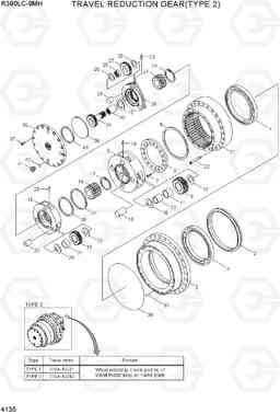 4135 TRAVEL REDUCTION GEAR(TYPE 2) R380LC-9MH, Hyundai