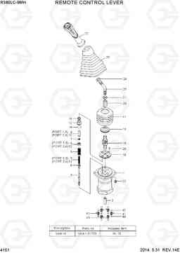 4151 REMOTE CONTROL LEVER (TYPE 1) R380LC-9MH, Hyundai