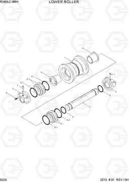 5020 LOWER ROLLER R380LC-9MH, Hyundai