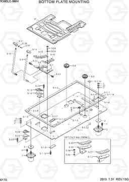 6170 BOTTOM PLATE MOUNTING R380LC-9MH, Hyundai