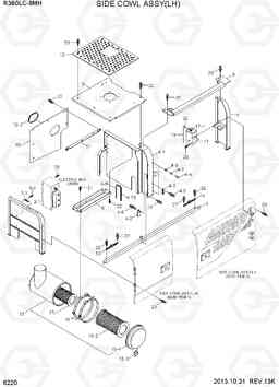 6220 SIDE COWL ASSY(LH) R380LC-9MH, Hyundai