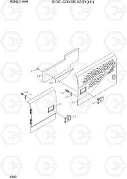 6230 SIDE COVER ASSY(LH) R380LC-9MH, Hyundai