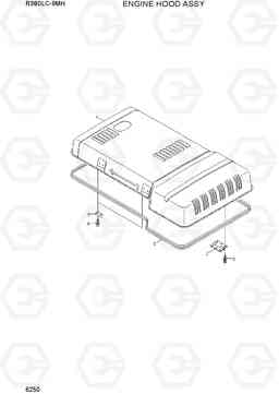 6250 ENGINE HOOD ASSY R380LC-9MH, Hyundai