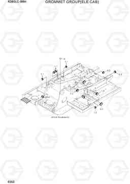 6350 GROMMET GROUP(ELE/CAB) R380LC-9MH, Hyundai