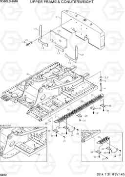6400 UPPER FRAME & COUNTERWEIGHT R380LC-9MH, Hyundai