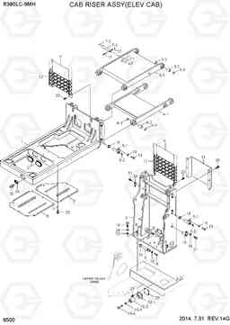 6500 CAB RISER ASSY(ELEV CAB) R380LC-9MH, Hyundai