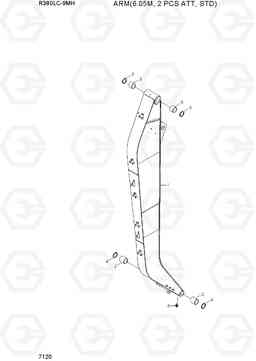 7120 ARM(6.05M, 2 PCS ATT, STD) R380LC-9MH, Hyundai