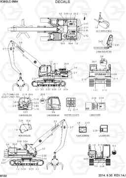 8100 DECALS R380LC-9MH, Hyundai