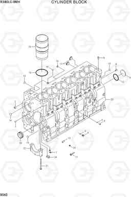 9040 CYLINDER BLOCK R380LC-9MH, Hyundai