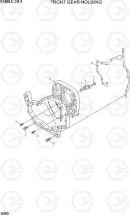 9080 FRONT GEAR HOUSING R380LC-9MH, Hyundai