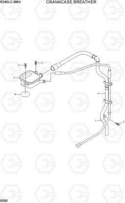 9090 CRANKCASE BREATHER R380LC-9MH, Hyundai