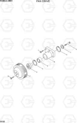 9150 FAN DRIVE R380LC-9MH, Hyundai
