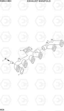 9520 EXHAUST MANIFOLD R380LC-9MH, Hyundai