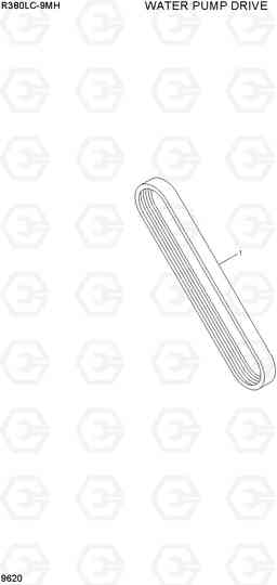 9620 WATER PUMP DRIVE R380LC-9MH, Hyundai