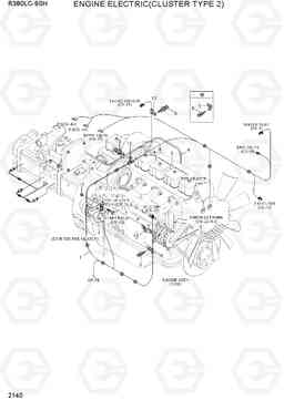 2140 ENGINE ELECTRIC(CLUSTER TYPE 2) R380LC-9SH, Hyundai