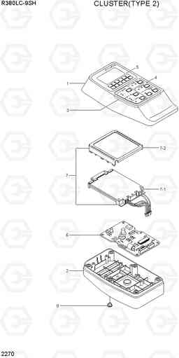 2270 CLUSTER(TYPE 2) R380LC-9SH, Hyundai