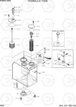 3020 HYDRAULIC TANK R380LC-9SH, Hyundai