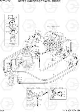 3125 UPPER HYD PIPING(TRAVEL, ARCTIC) R380LC-9SH, Hyundai