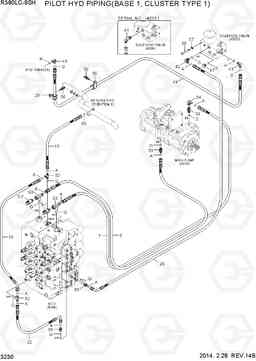 3230 PILOT HYD PIPING(BASE 1, CLUSTER TYPE 1) R380LC-9SH, Hyundai