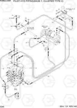 3240 PILOT HYD PIPING(BASE 1, CLUSTER TYPE 2) R380LC-9SH, Hyundai