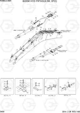 3400 BOOM HYDRAULIC PIPING(6.5M, STD) R380LC-9SH, Hyundai