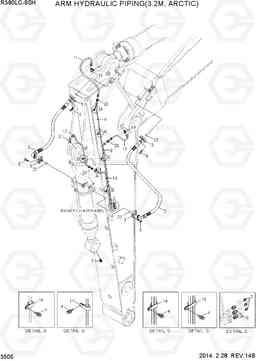 3505 ARM HYDRAULIC PIPING(3.2M, ARCTIC)) R380LC-9SH, Hyundai