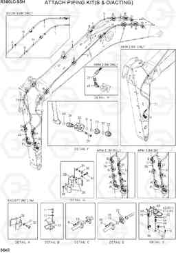 3640 ATTACH PIPING KIT(S & D/ACTING) R380LC-9SH, Hyundai