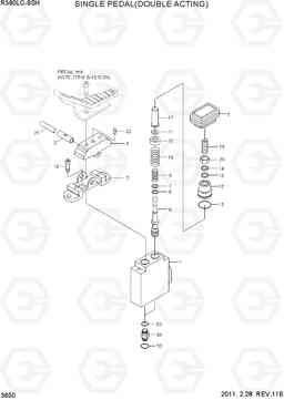 3650 SINGLE PEDAL(DOUBLE ACTING) R380LC-9SH, Hyundai