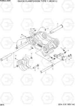 3870 QUICK CLAMP(HOOK TYPE 1, #0361-) R380LC-9SH, Hyundai