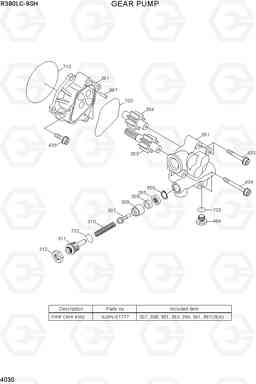 4030 GEAR PUMP R380LC-9SH, Hyundai