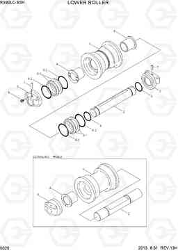 5020 LOWER ROLLER R380LC-9SH, Hyundai