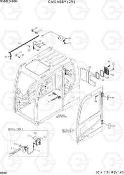 6030 CAB ASSY(2/4) R380LC-9SH, Hyundai