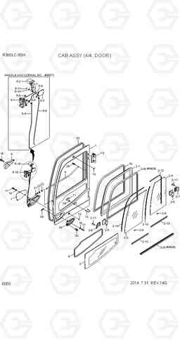 6050 CAB ASSY(4/4, DOOR) R380LC-9SH, Hyundai