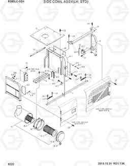 6220 SIDE COWL ASSY(LH, STD) R380LC-9SH, Hyundai