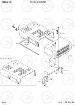 6250 ENGINE HOOD R380LC-9SH, Hyundai
