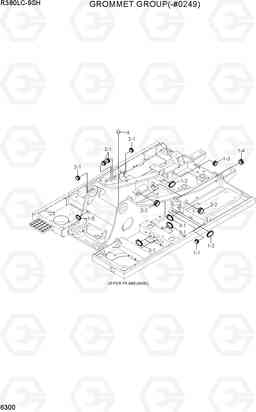 6300 GROMMET GROUP(-#0249) R380LC-9SH, Hyundai