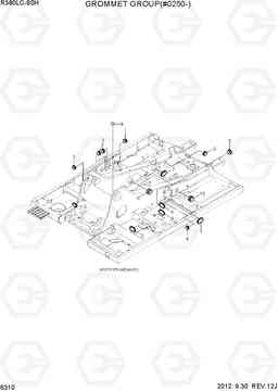 6310 GROMMET GROUP(#0250-) R380LC-9SH, Hyundai