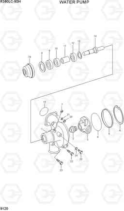 9120 WATER PUMP R380LC-9SH, Hyundai