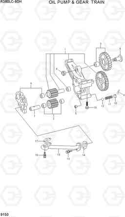 9150 OIL PUMP & GEAR TRAIN R380LC-9SH, Hyundai