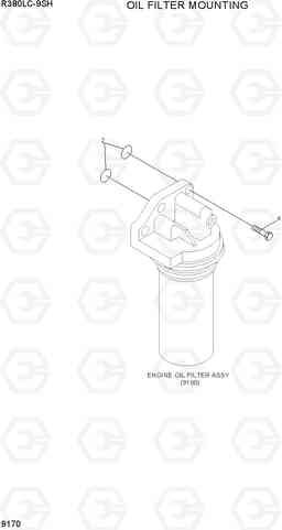 9170 OIL FILTER MOUNTING R380LC-9SH, Hyundai